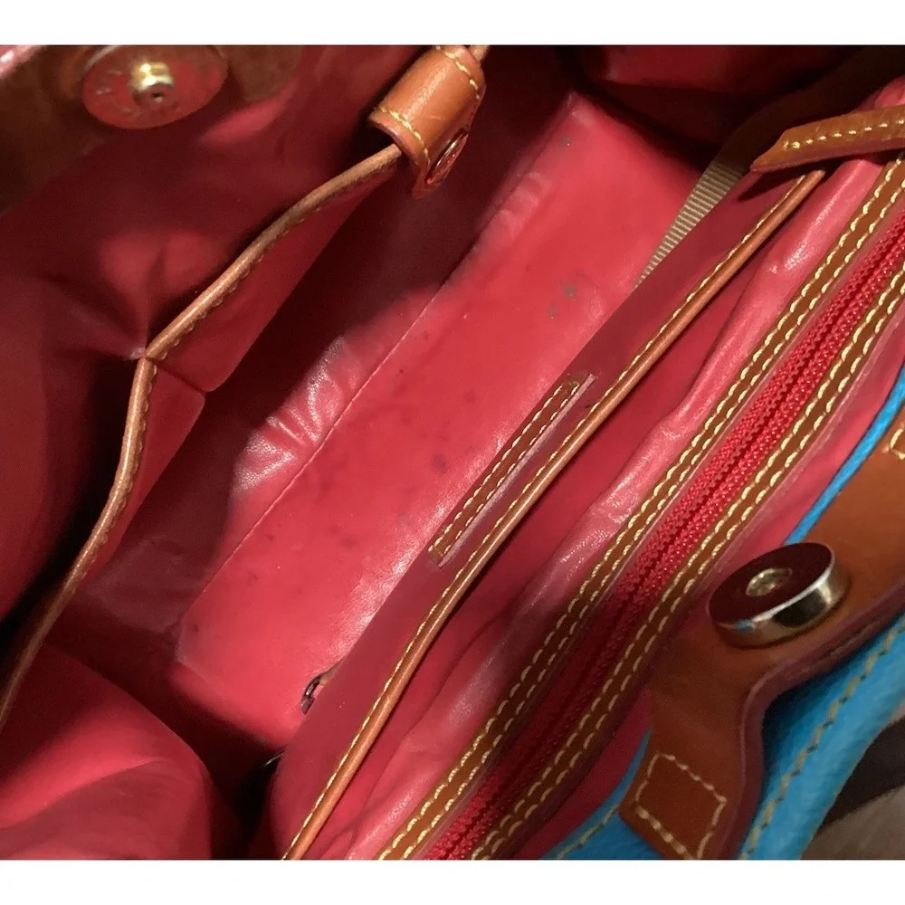 Dooney and Bourke Blue  Pebble Grain Leather Handbag